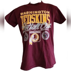 Washington Redskins Single Stitch Football Club T Shirt